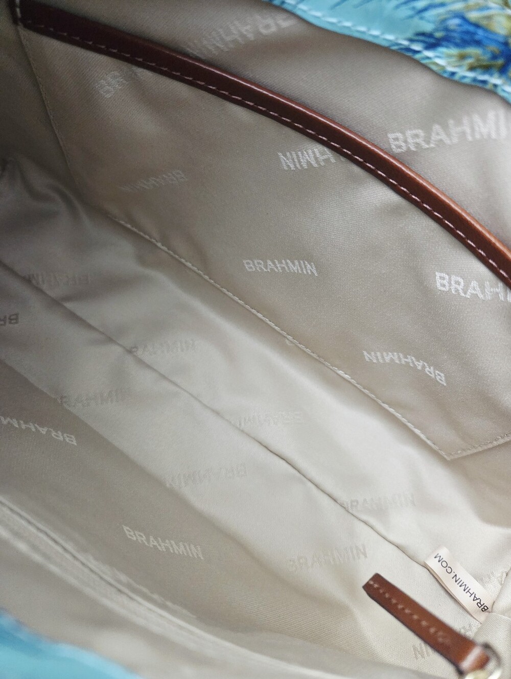 LIKE NEW BRAHMIN MOD ESME BAG - TROPIC BLUE COPA CABANA - Picture 7 of 9